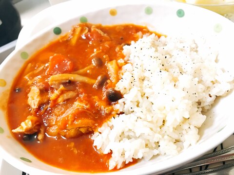 鶏のトマト煮〜ライス添え〜